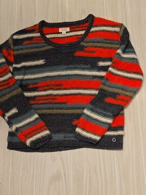 NUMPH Anthropologie Sweater Striped Boho S Small D014